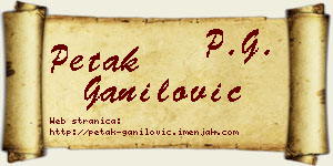 Petak Ganilović vizit kartica